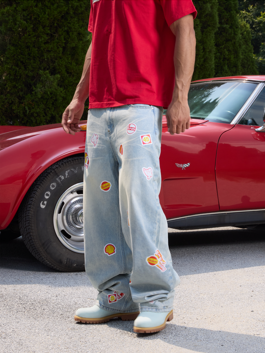 S45 Racing Stickers Washed Jeans | Face 3 Face