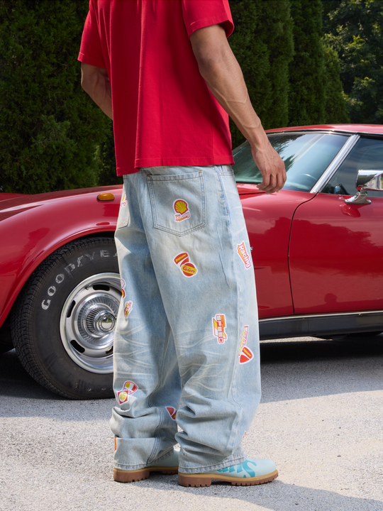 S45 Racing Stickers Washed Jeans | Face 3 Face