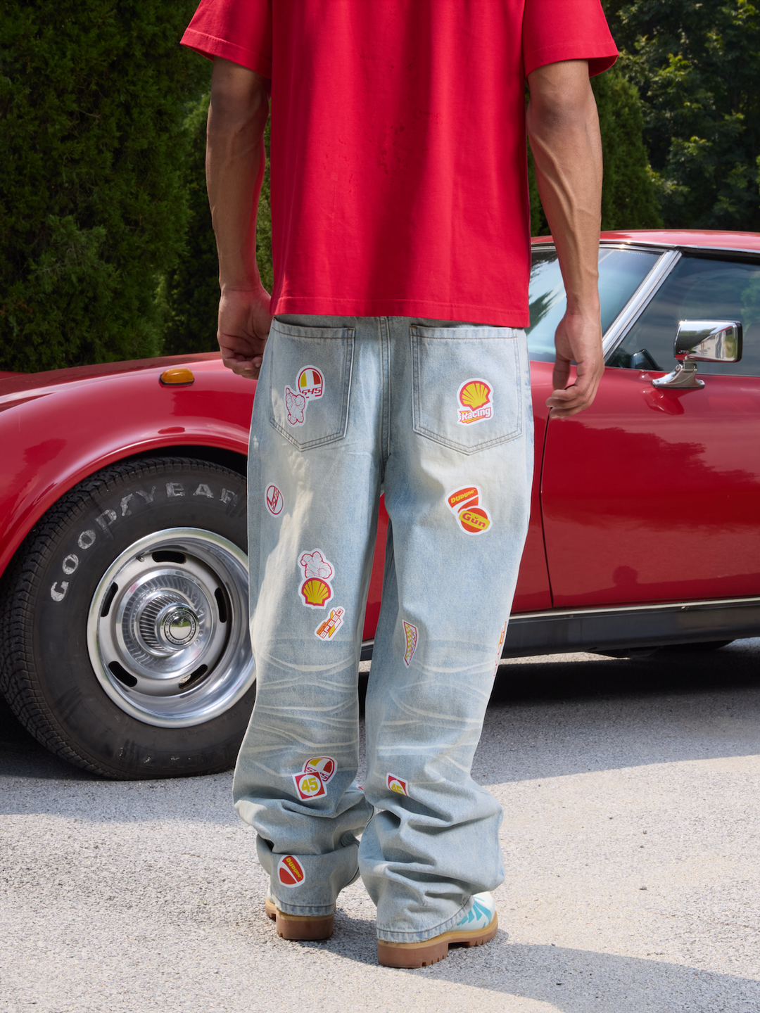 S45 Racing Stickers Washed Jeans | Face 3 Face