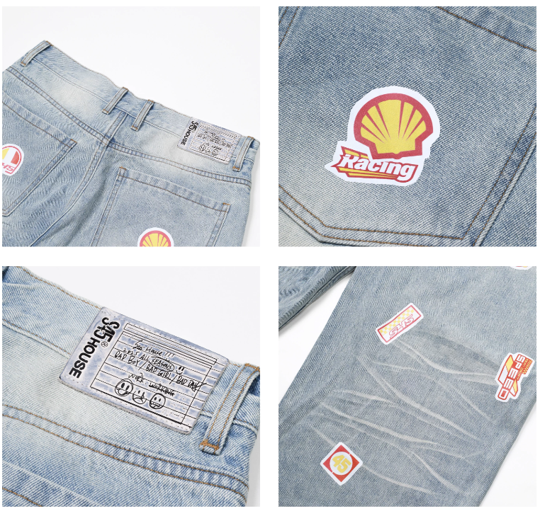 S45 Racing Stickers Washed Jeans | Face 3 Face