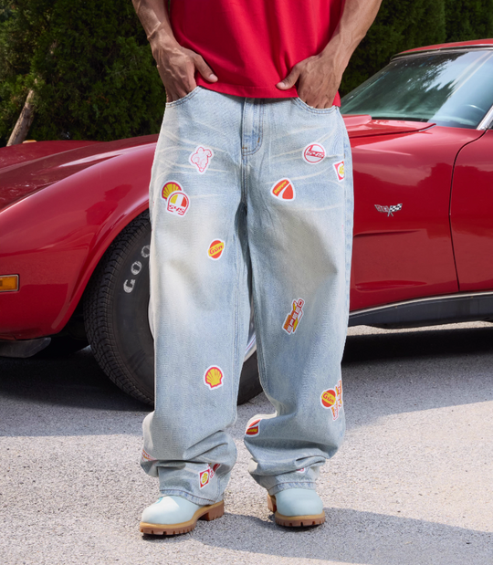 S45 Racing Stickers Washed Jeans | Face 3 Face