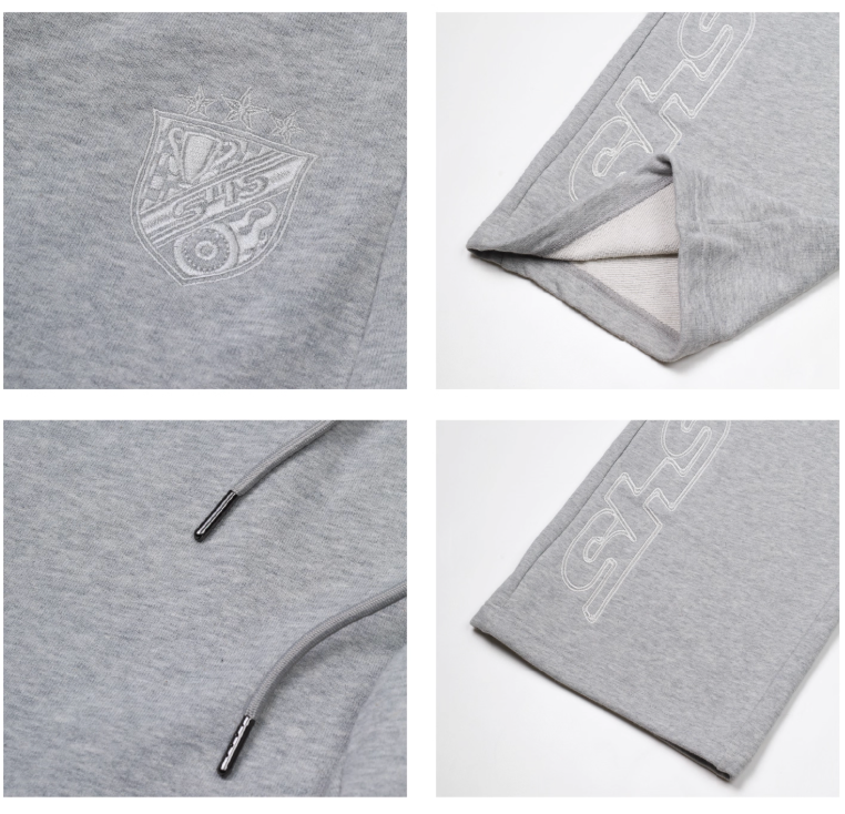 S45 Gray Embroidered Sweatpants | Face 3 Face