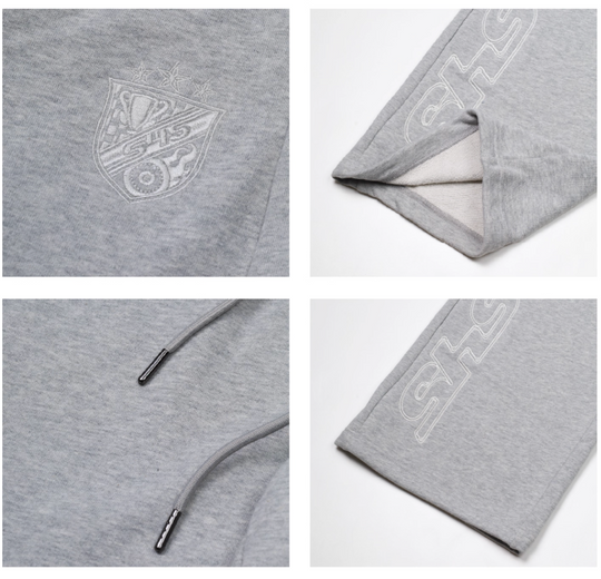 S45 Gray Embroidered Sweatpants | Face 3 Face