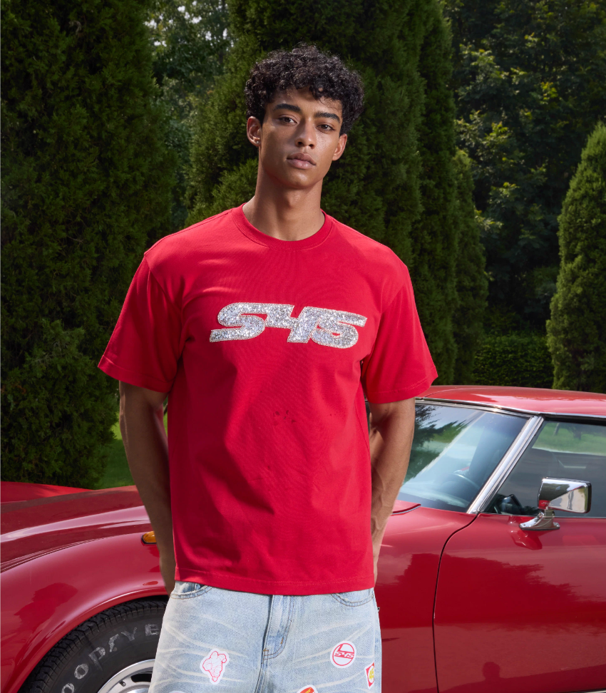 S45 Sequin Metal Logo Tee | Face 3 Face