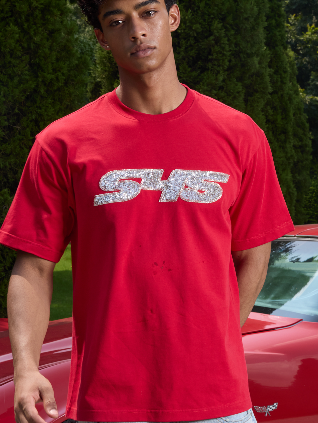 S45 Sequin Metal Logo Tee | Face 3 Face