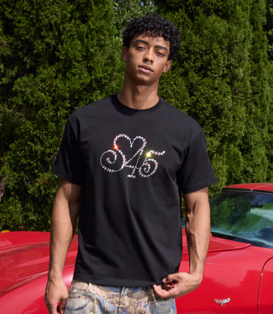 S45 Diamond Heart Stud Logo Tee | Face 3 Face