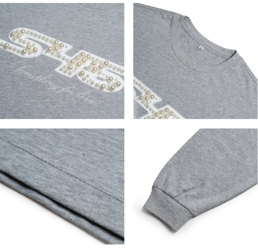 S45 Pearl Logo Patch Long Sleeve Tee | Face 3 Face