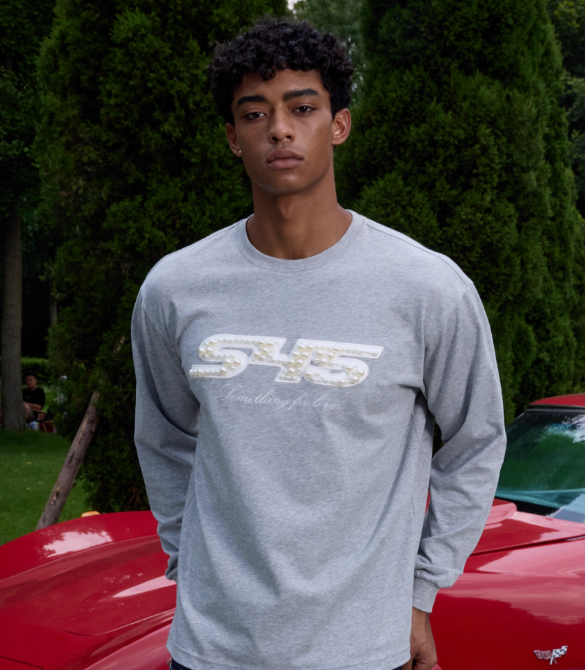 S45 Pearl Logo Patch Long Sleeve Tee | Face 3 Face