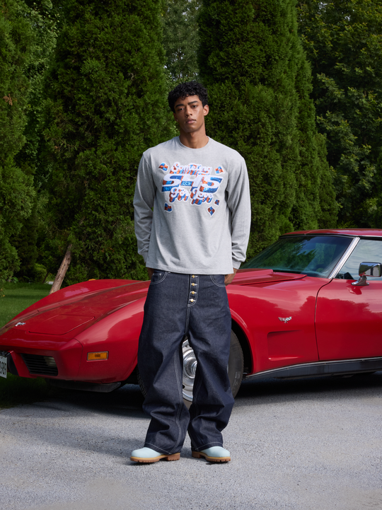 S45 3D Sequined Letter Logo Long Sleeve Tee | Face 3 Face