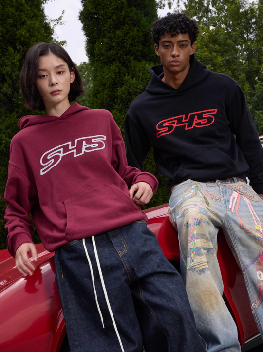 S45 Puff Logo Print Hoodie | Face 3 Face