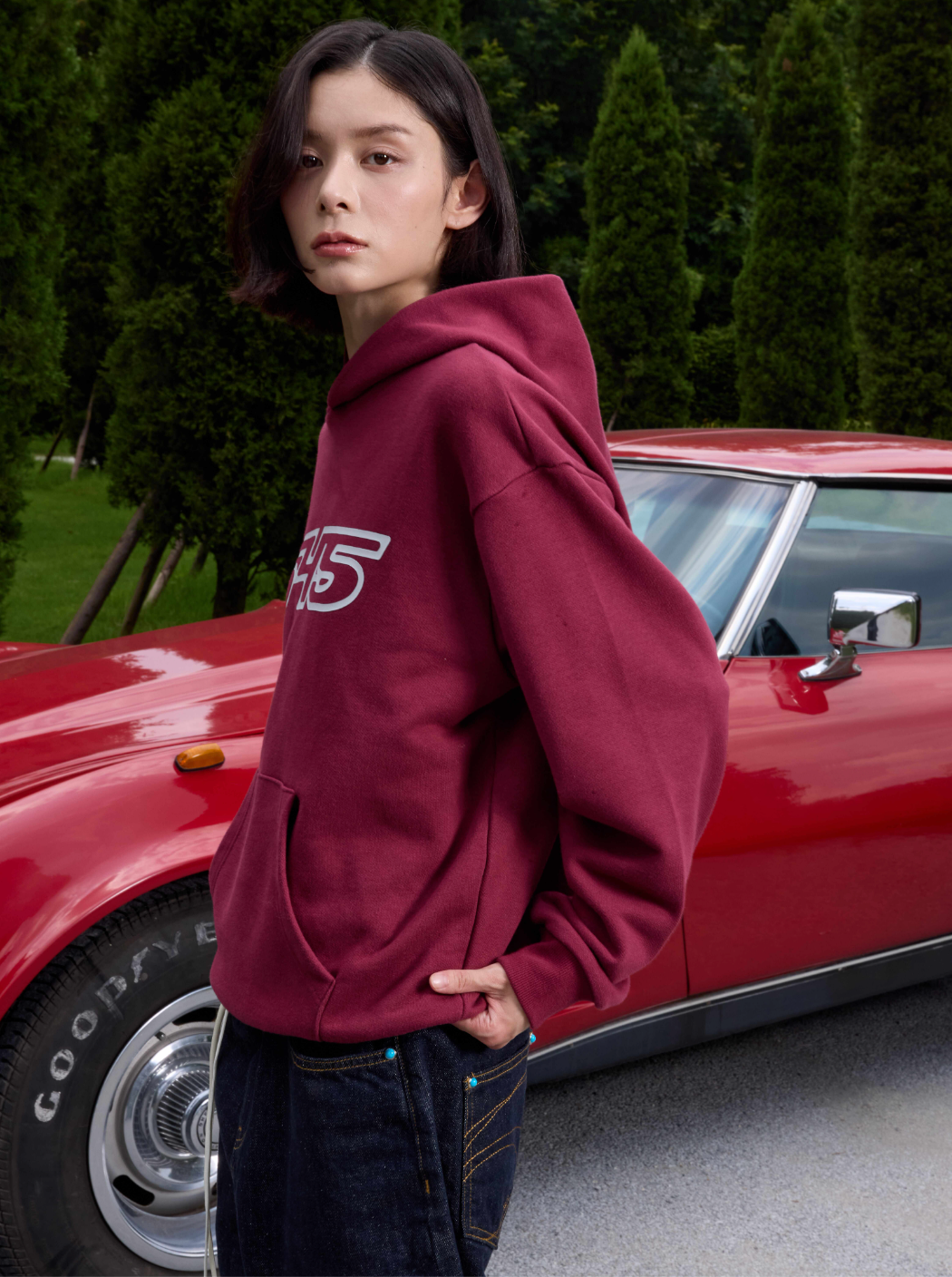 S45 Puff Logo Print Hoodie | Face 3 Face