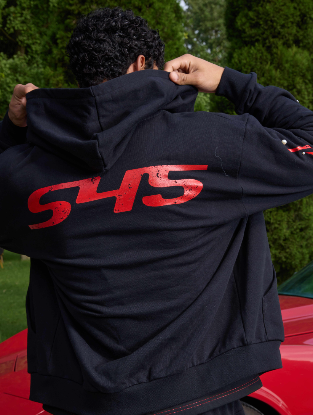 S45 Flame Print Zip Up Hoodie | Face 3 Face