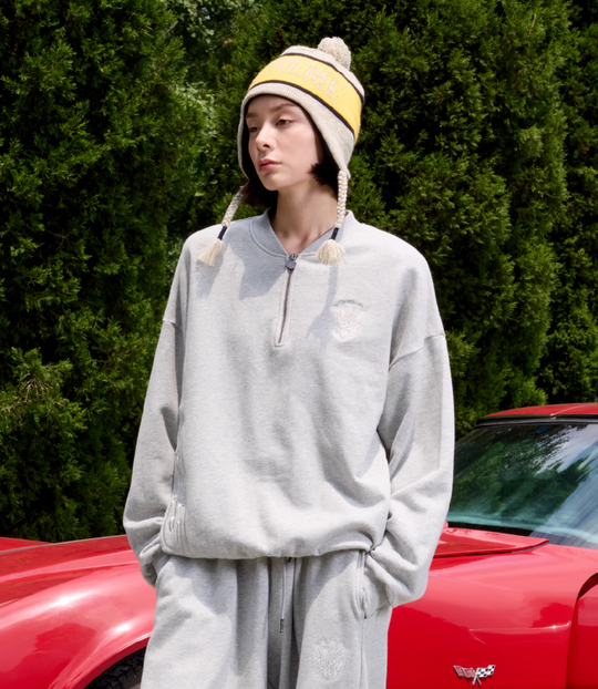 S45 Half Zip Logo Embroidered Sweatshirt | Face 3 Face