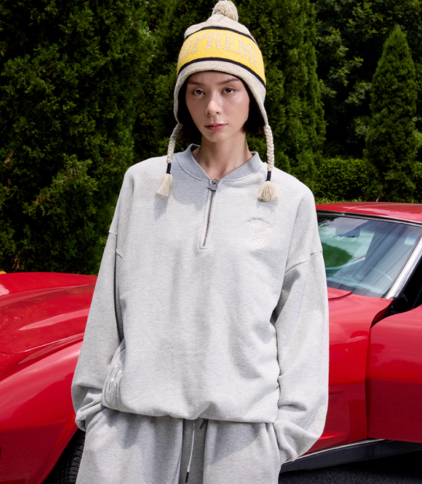 S45 Half Zip Logo Embroidered Sweatshirt | Face 3 Face