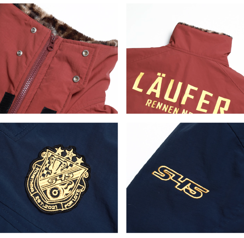 S45 Leopard Fur Lined Nylon Tactical Jacket | Face 3 Face