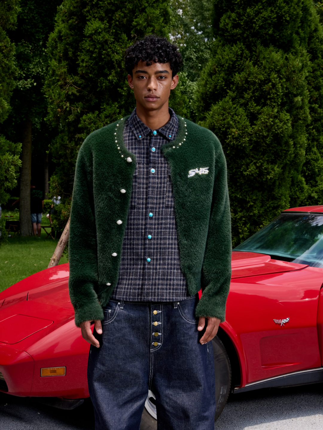 S45 Pearl Button Fuzzy Fleece Cardigan | Face 3 Face