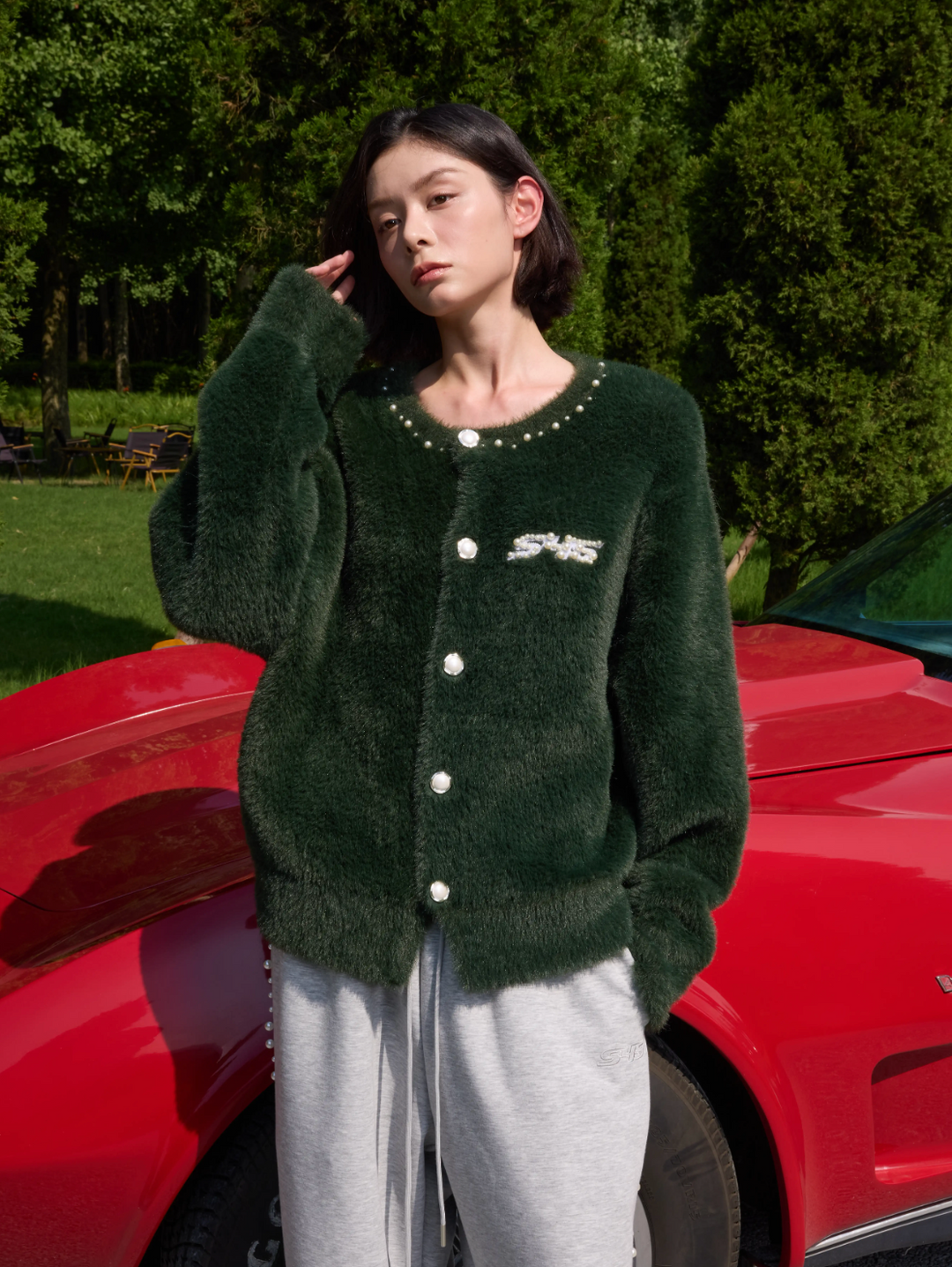 S45 Pearl Button Fuzzy Fleece Cardigan | Face 3 Face