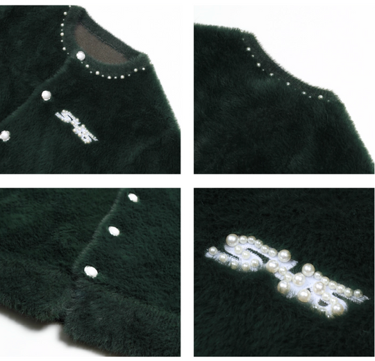S45 Pearl Button Fuzzy Fleece Cardigan | Face 3 Face