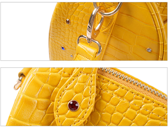 S45 Colorful Diamond Crocodile Leather Travel Bag | Face 3 Face