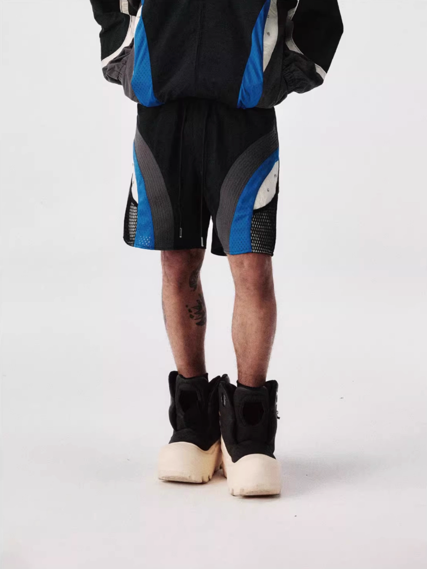 Labt Colorblock Structured Nylon Sports Shorts | Face 3 Face