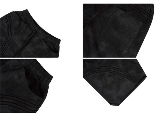 Labt Curved Design Washed Shorts | Face 3 Face