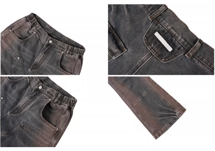 Labt Flower Wash Double Knee Flared Jeans | Face 3 Face