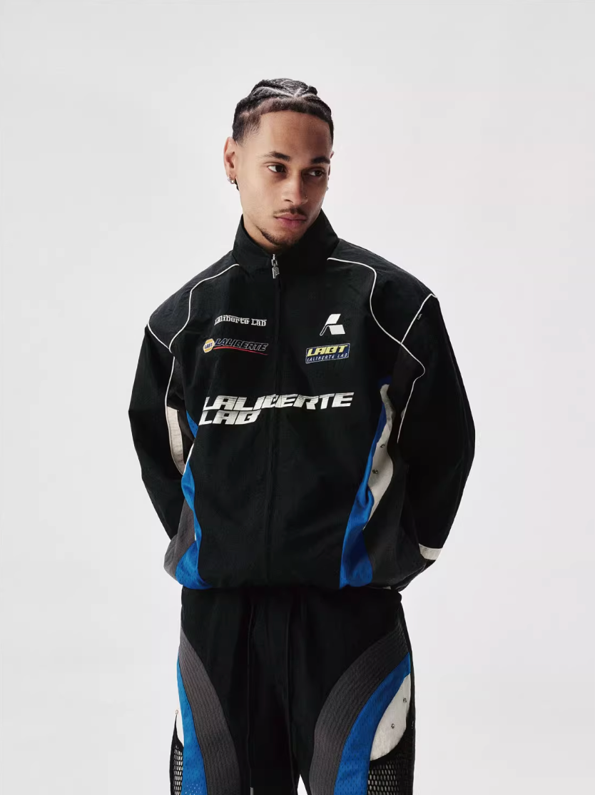 Labt Racing Colorblock Nylon Track Jacket | Face 3 Face