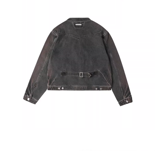 Labt Flower Wash Western Denim Jacket | Face 3 Face