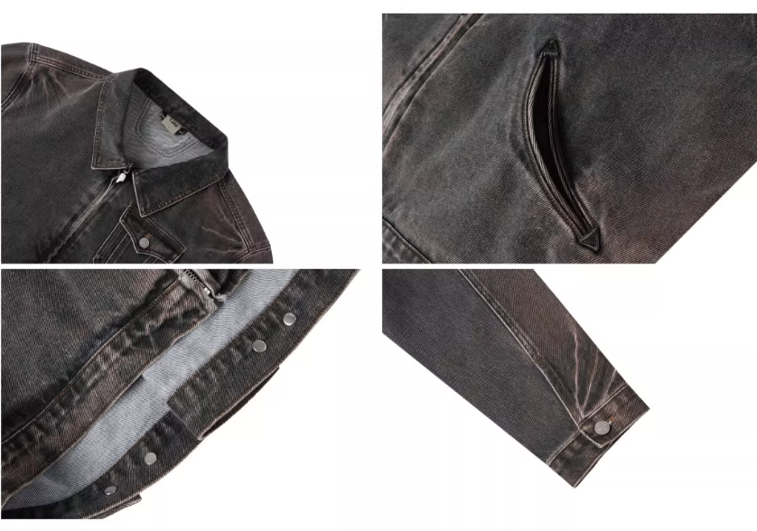 Labt Flower Wash Western Denim Jacket | Face 3 Face