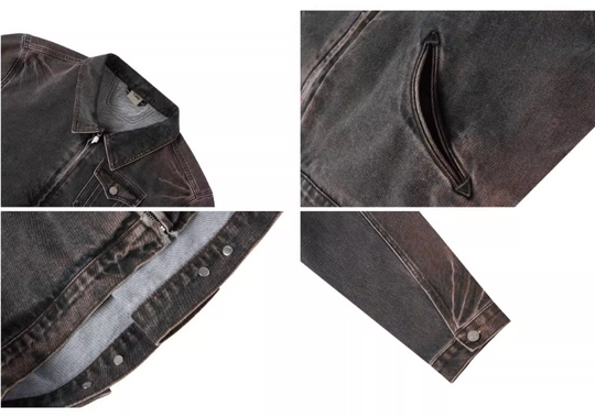 Labt Flower Wash Western Denim Jacket | Face 3 Face