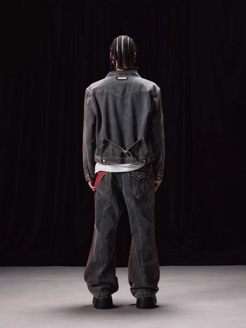 Labt Flower Wash Western Denim Jacket | Face 3 Face