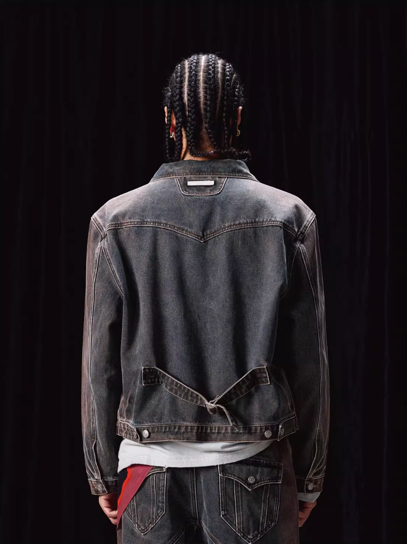 Labt Flower Wash Western Denim Jacket | Face 3 Face