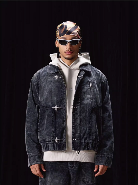 Labt Metal Snap Corduroy Work Jacket | Face 3 Face