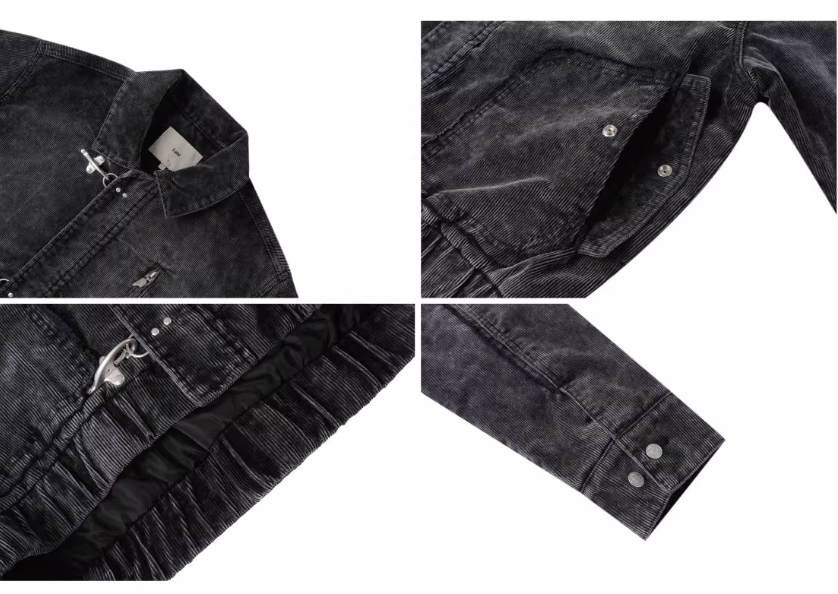 Labt Metal Snap Corduroy Work Jacket | Face 3 Face