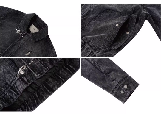 Labt Metal Snap Corduroy Work Jacket | Face 3 Face