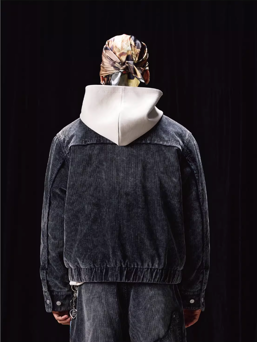 Labt Metal Snap Corduroy Work Jacket | Face 3 Face