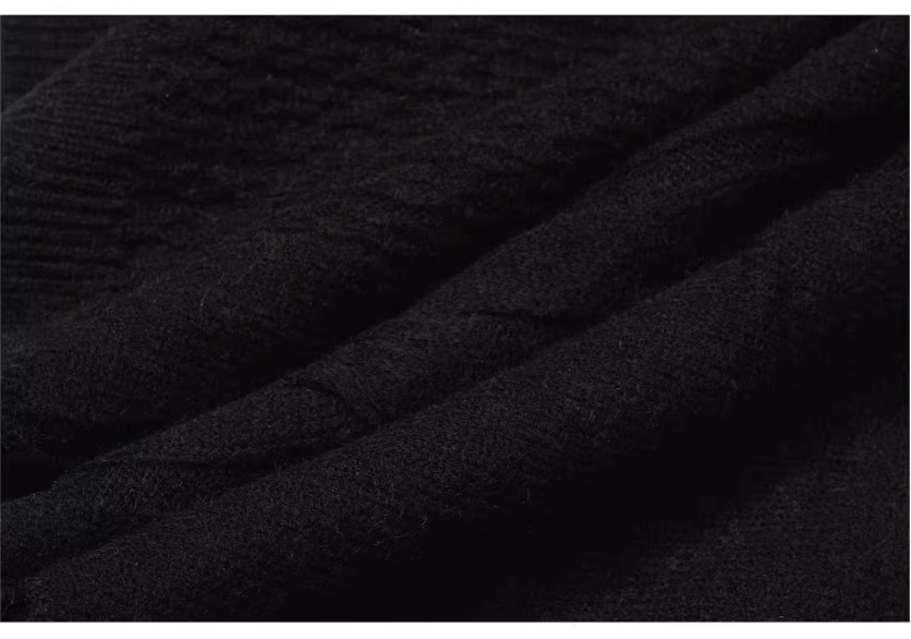 Labt Fringe Lanyard Logo Distressed Knit Sweater | Face 3 Face