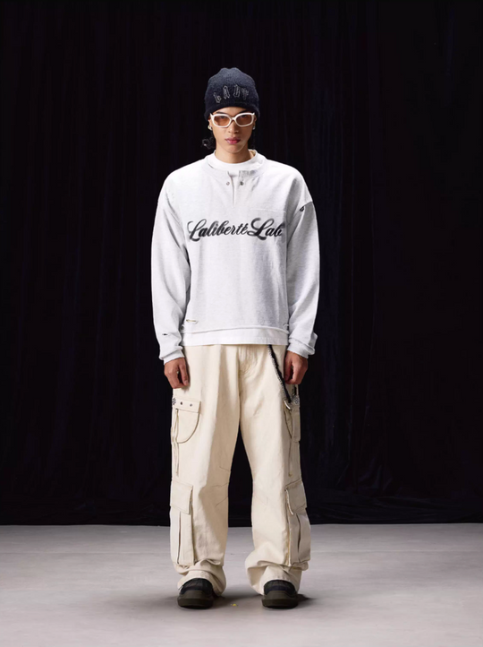 Labt Vintage Print Layered Sweatshirt | Face 3 Face