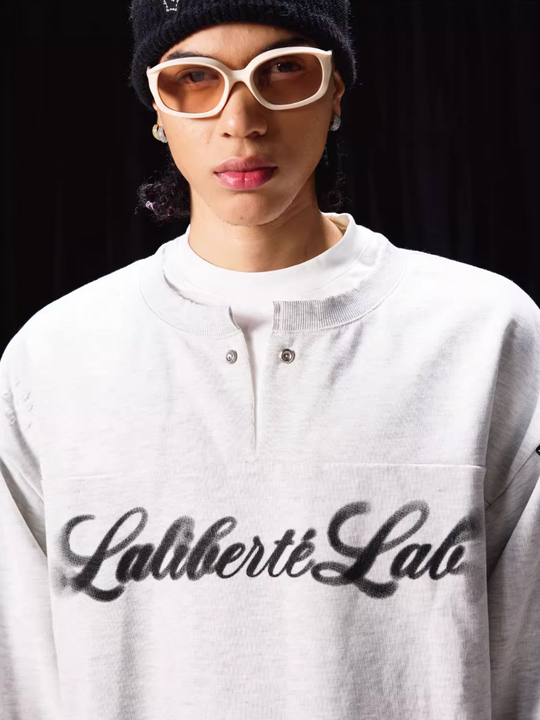 Labt Vintage Print Layered Sweatshirt | Face 3 Face
