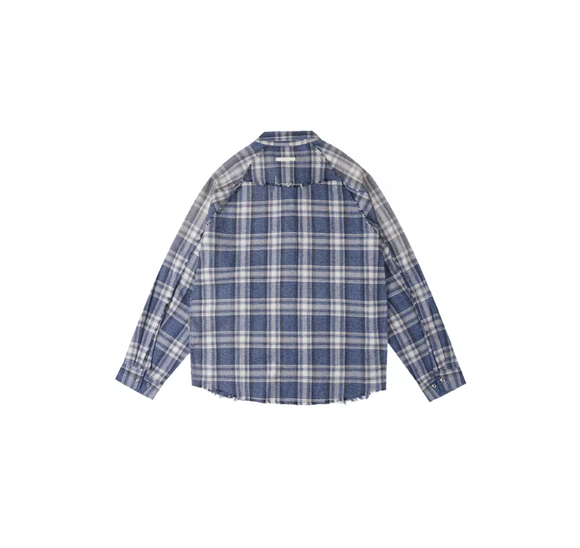 Labt Washed Flannel Plaid Long Sleeve Pocket Shirt | Face 3 Face