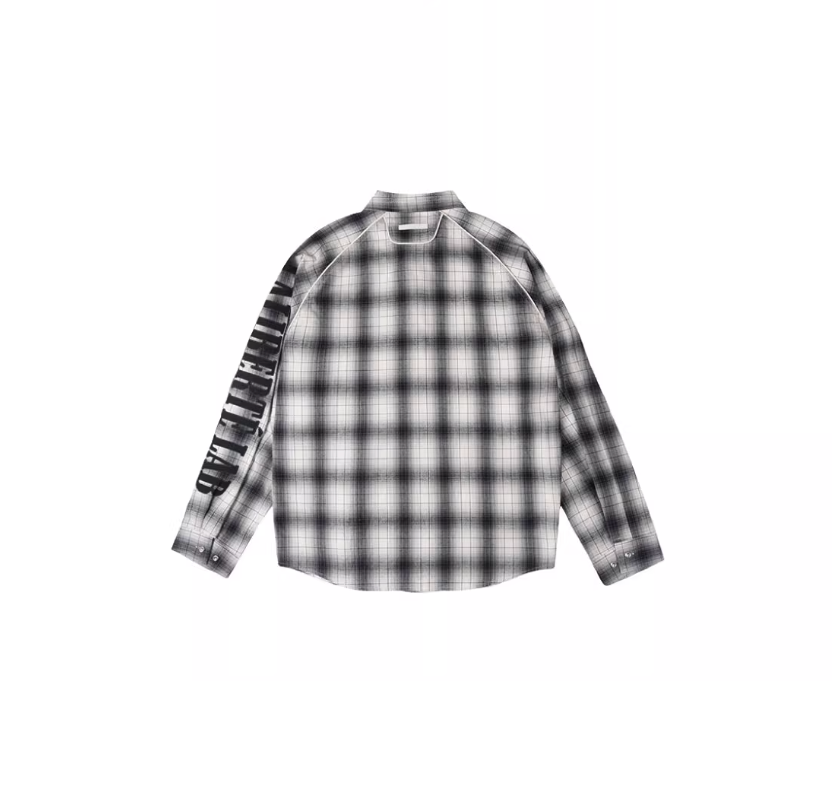 Labt Western Plaid Patch Embroidered Long Sleeve Shirt | Face 3 Face