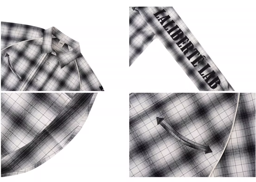 Labt Western Plaid Patch Embroidered Long Sleeve Shirt | Face 3 Face