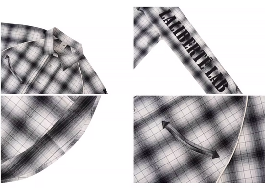 Labt Western Plaid Patch Embroidered Long Sleeve Shirt | Face 3 Face