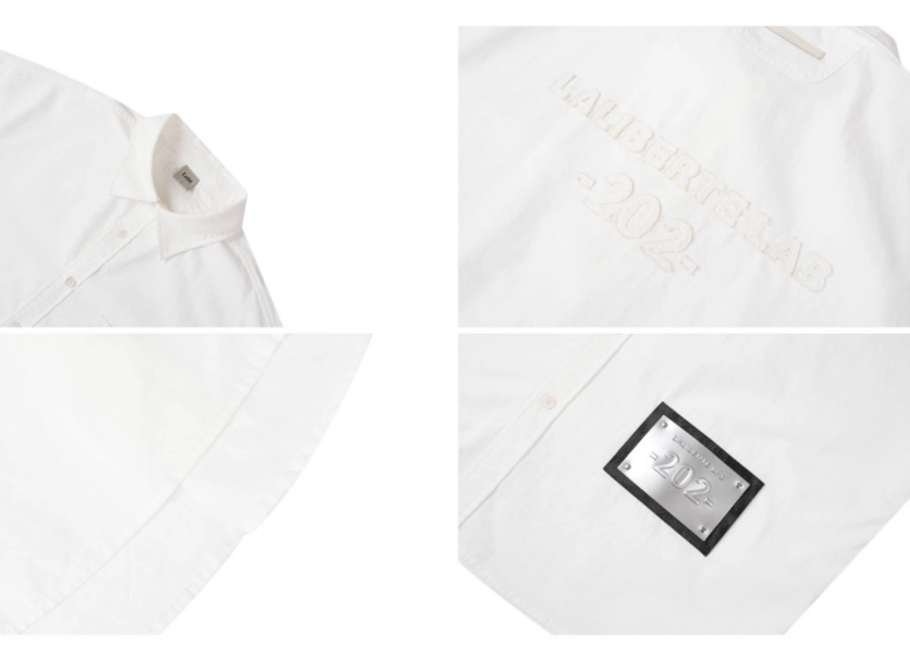 Labt Patch Embroidered Wrinkled Long Sleeve Shirt | Face 3 Face