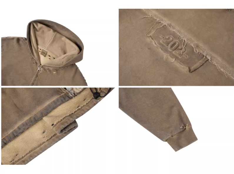 Labt Distressed Zip Up Hoodie | Face 3 Face