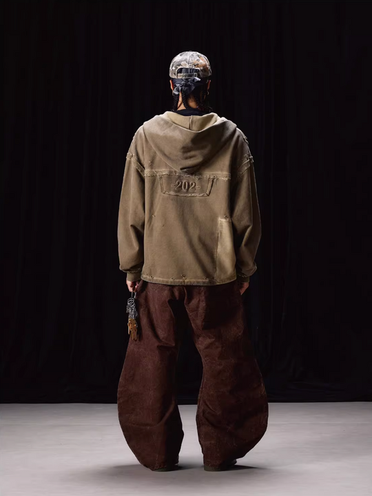 Labt Distressed Zip Up Hoodie | Face 3 Face