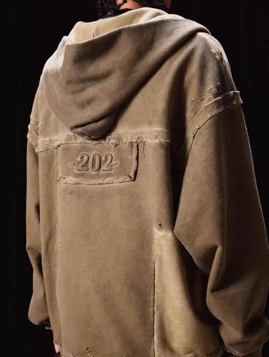 Labt Distressed Zip Up Hoodie | Face 3 Face
