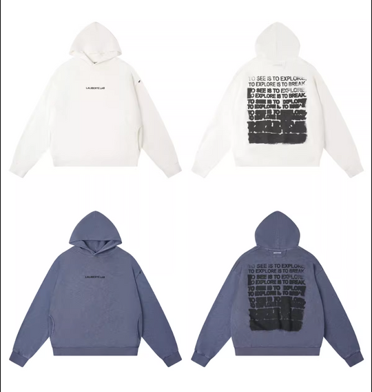 Labt Unreal Font Print Hoodie | Face 3 Face