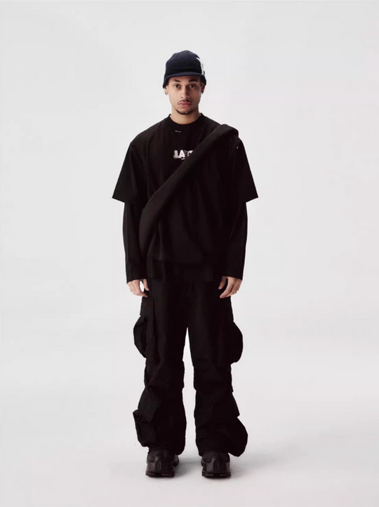 Labt Distressed Holes Logo Print Tee | Face 3 Face