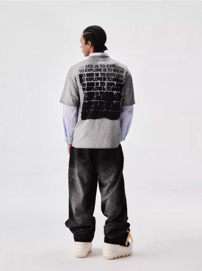 Labt Gradation Print Heather Tee | Face 3 Face